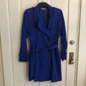 GAP Trench Rain Jacket Cobalt Blue Size M